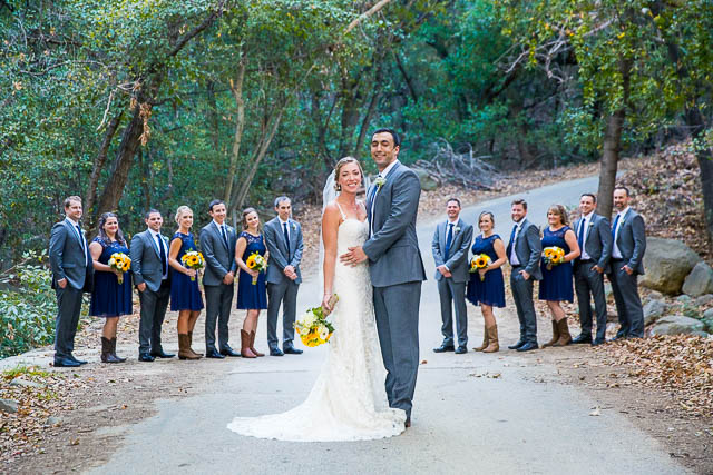 Wedding party photos at Circle Bar B wedding in Santa Barbara, California.