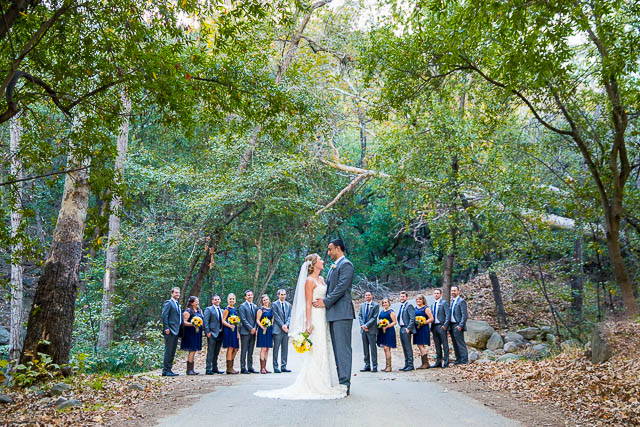 Wedding party photos at Circle Bar B wedding in Santa Barbara, California.