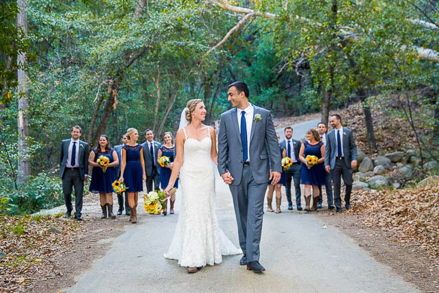 Wedding party photos at Circle Bar B wedding in Santa Barbara, California.