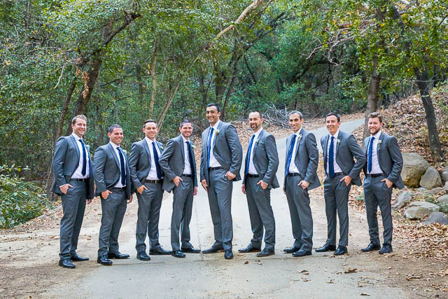 Groom and groomsmen photos at Circle Bar B Ranch wedding in Santa Barbara, California.