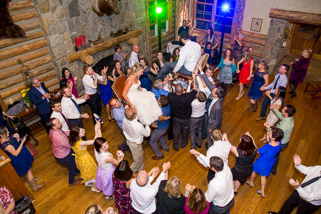 Circle Bar B Ranch wedding reception dancing.