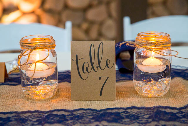 Circle Bar B Ranch wedding reception setup.