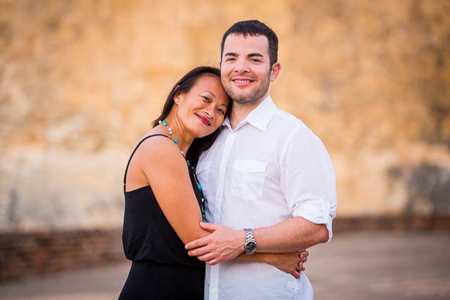 Engagement photos at the Castillo San Cristobal in Old San Juan, Puerto Rico.