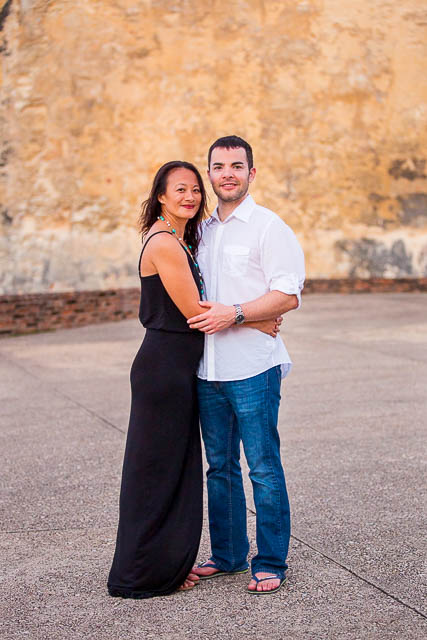 Engagement photos at the Castillo San Cristobal in Old San Juan, Puerto Rico.