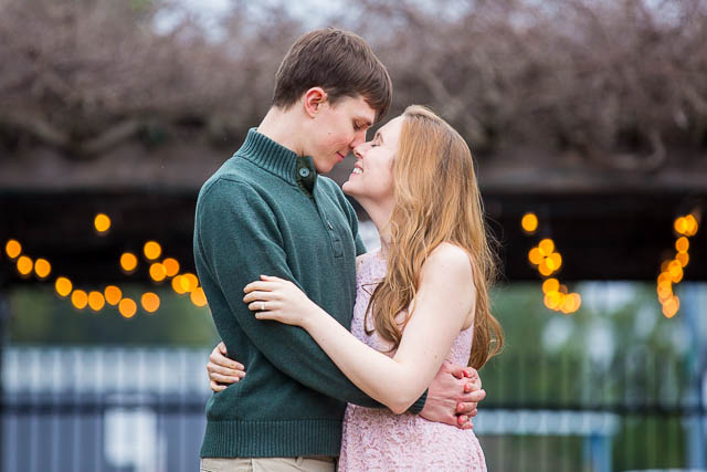 Bride and groom kissing at the Santa Ynez Historical Museum in Solvang, CA.