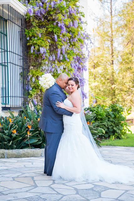 Bride and groom portraits at the Santa Barbara Courthouse.