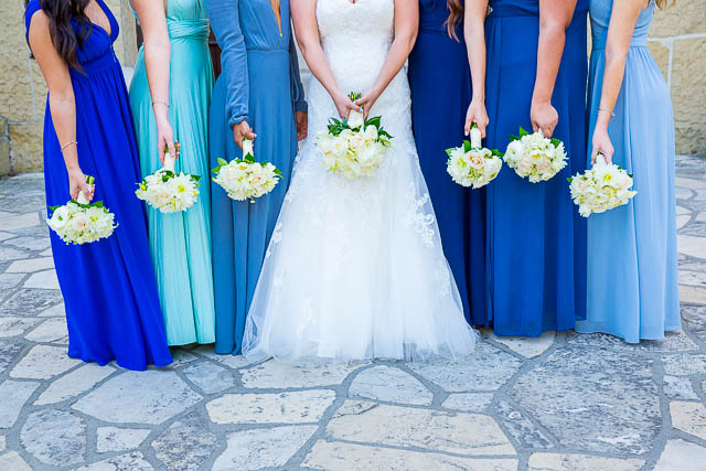 Bridal party portraits at the Santa Barbara Courthouse.