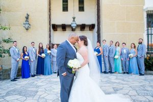 Bridal party portraits at the Santa Barbara Courthouse.