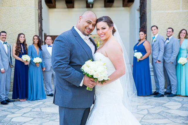 Bridal party portraits at the Santa Barbara Courthouse.