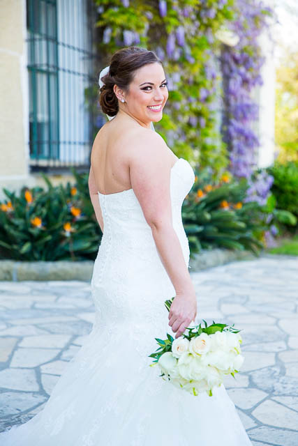 Bridal portraits at the Santa Barbara Courthouse.