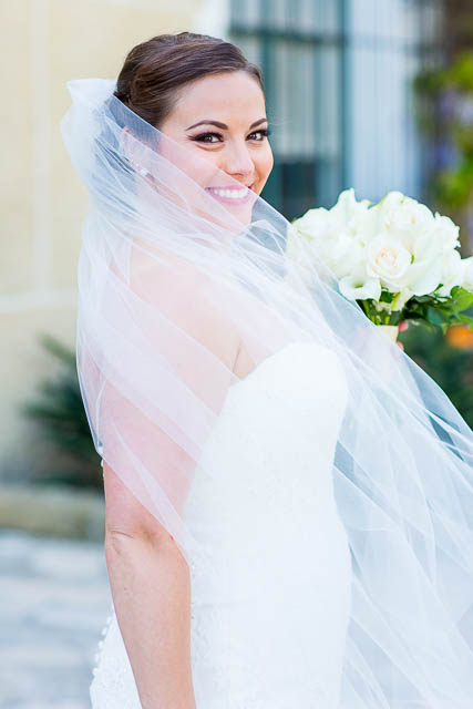 Bridal portraits at the Santa Barbara Courthouse.