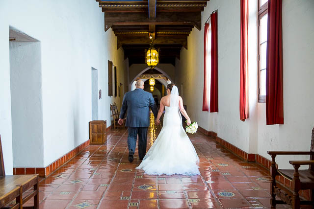 Bridal portraits at the Santa Barbara Courthouse.