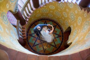 Bridal portraits at the Santa Barbara Courthouse.