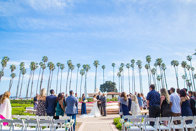 Fess Parker Rose Garden wedding ceremony.