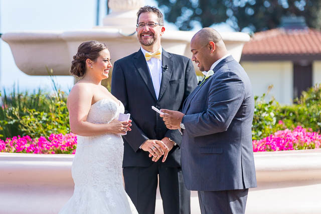 Fess Parker Rose Garden wedding ceremony.
