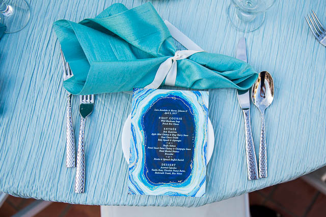Wedding decor at the Plaza Del Sol at the Fess Parker Resort wedding.