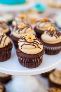 Crushcakes cupcakes and cake for the Fess Parker wedding.