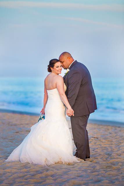 Fess Parker bride and groom sunset photos on the beach.
