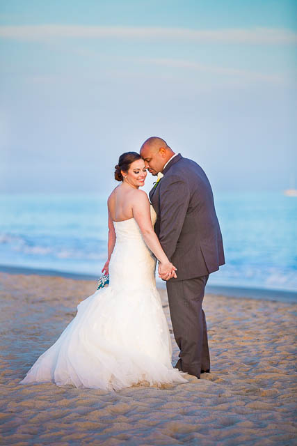 Fess Parker bride and groom sunset photos on the beach.
