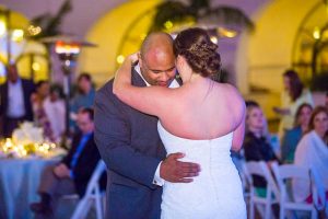 Wedding reception at the Fess Parker Resort Plaza Del Sol in Santa Barbara, California.
