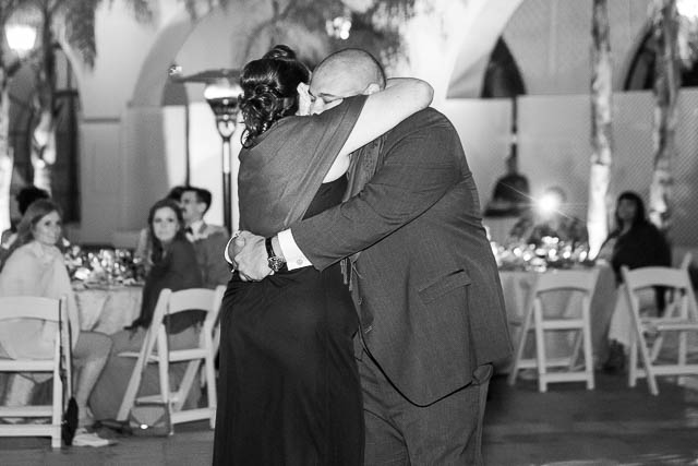 Wedding reception at the Fess Parker Resort Plaza Del Sol in Santa Barbara, California.