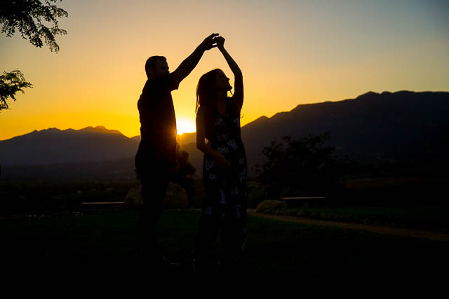 Candid photos of the bride and groom at Ojai Meditation Mount.