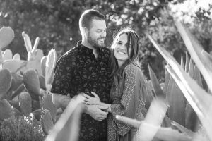 The couple holding each other during the Meditation Mount, Ojai engagement photoshoot.