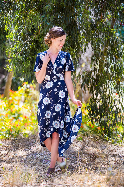 Bride-to-be poses at the Goleta Coronado Butterfly Preserve.