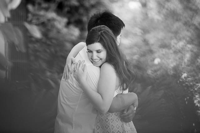 Creative bride and groom photos taken at the Santa Barbara Courthouse.