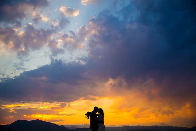 Amazing bride and groom sunset photos in Boulder, Colorado.