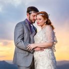 Bride and groom sunset portraits in Boulder, Colorado.
