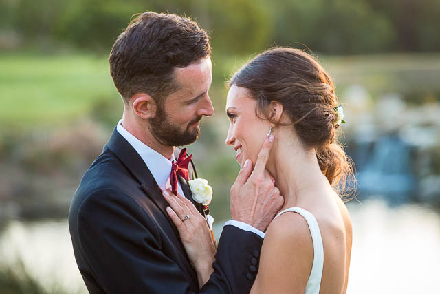 Newlyweds sunset photos at Glen Annie Golf Club in Goleta, CA.