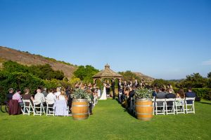 Wedding ceremony at the Glen Annie Golf Club in Santa Barbara, CA.
