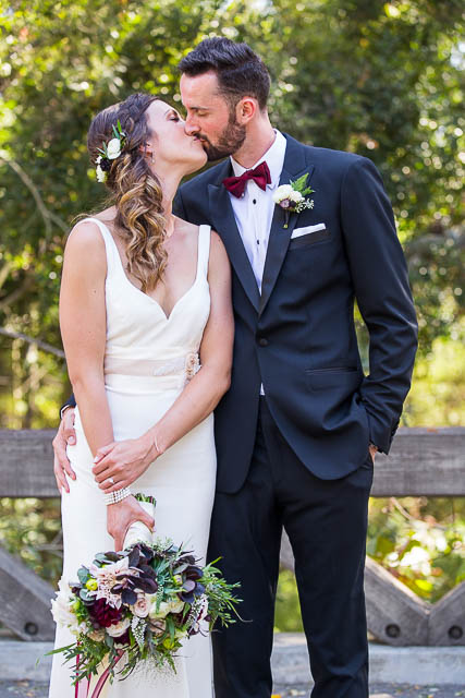 Bride and groom's first look at the Santa Barbara Glen Annie Golf Club.