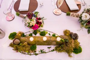 Wedding reception details at Skyline Rotorua wedding venue.