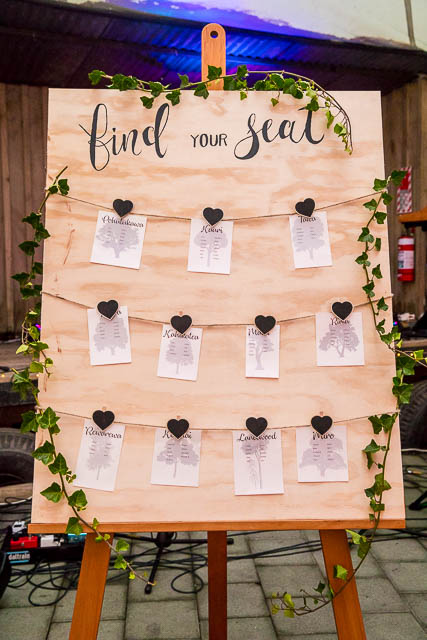 Wedding reception details at Skyline Rotorua wedding venue.