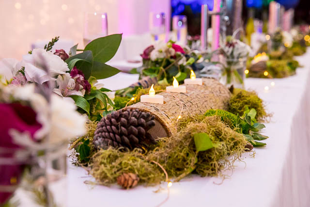 Wedding reception details at Skyline Rotorua wedding venue.