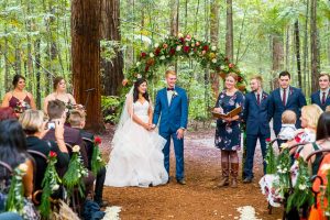 Rotorua Redwoods Forest Under the Sails wedding ceremony.