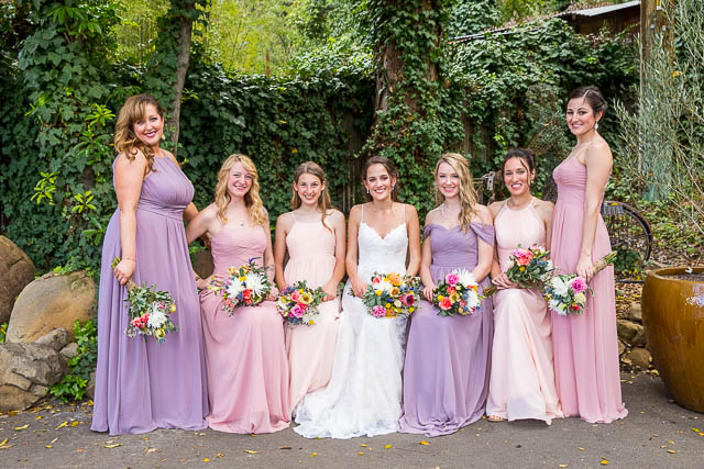 Bridal party at the Ranch House Ojai wedding.