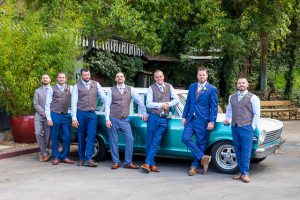 Groom and groomsmen at The Ranch House Ojai wedding.