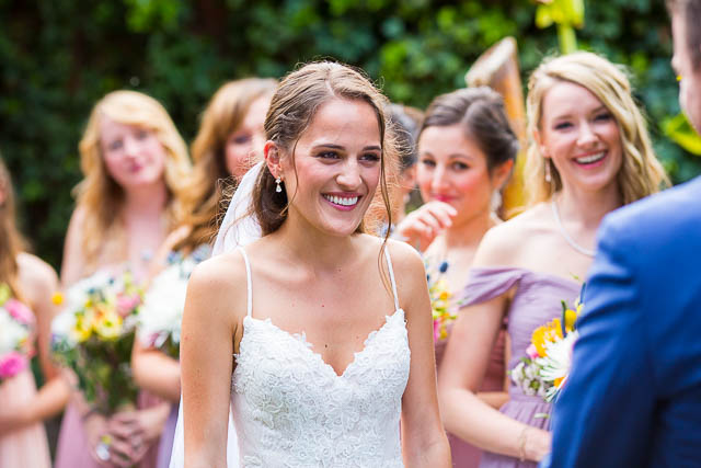 Bride and groom at their The Ranch House Ojai wedding ceremony.