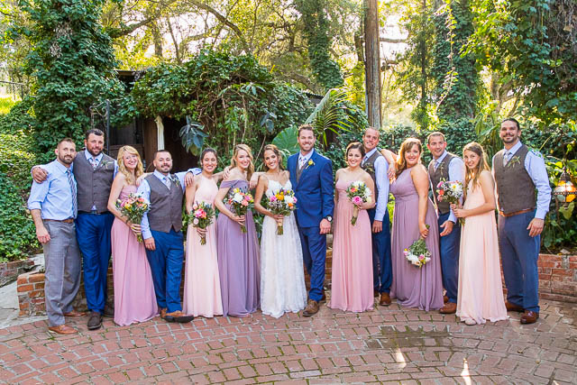 Bridal party photos at The Ranch House Ojai wedding.