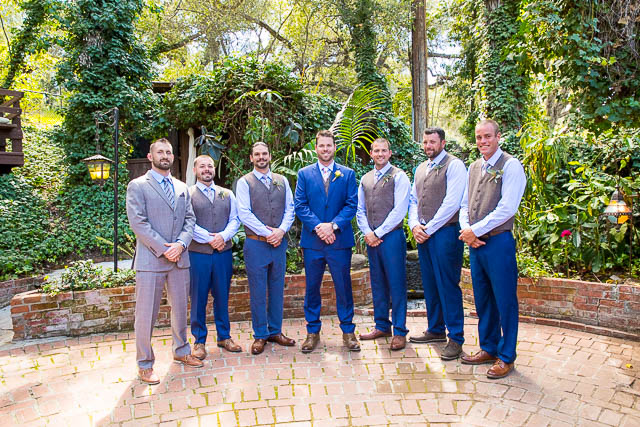 Groom and groomsmen at The Ranch House Ojai wedding.