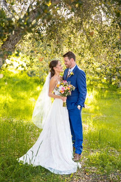 Bride and groom portraits at the Ojai wedding.