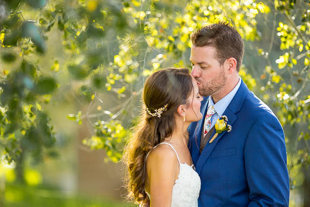 Newlyweds romantic photos during The Ranch House Ojai wedding.