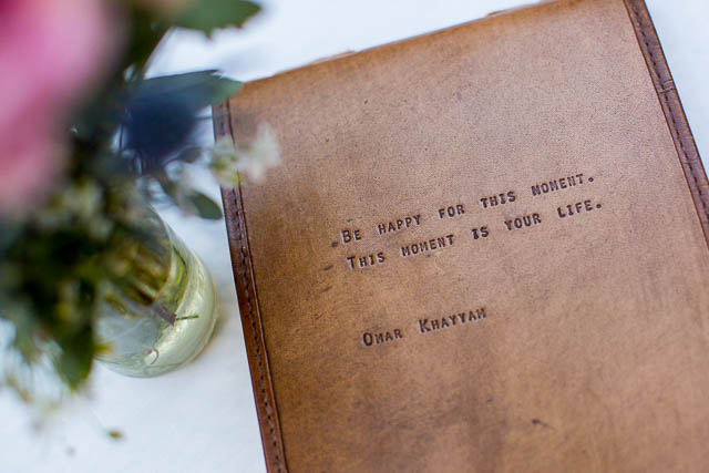 Wedding details at The Ranch House Ojai wildflower themed wedding.