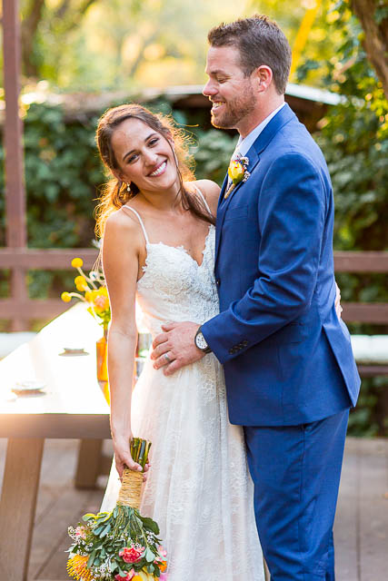 Bride and groom sunset photos at The Ranch House Ojai wedding.