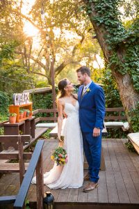 Bride and groom sunset photos at The Ranch House Ojai wedding.
