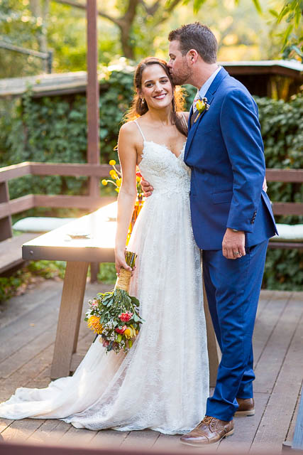 Bride and groom sunset photos at The Ranch House Ojai wedding.