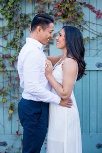 Candid photos of Bride and groom during their Santa Barbara engagement photoshoot.